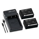 対応 NP-W126 NP-W126S 互換 バッテリー 2個 と BC-W126 互換 USB 充電器 セット X100VI X100V ロワジャパン 【PS...