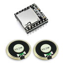 KeeYees DFPlayer Mini MP3プレイヤー モジュール ミニ 音声モジュール 音源再生モジュール + マグネットスピーカー 磁石内蔵 8オーム 2W 金属シェル