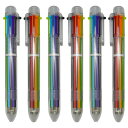 Maydahui 6色ボールペン 多色ボールペン 12本セット 0.5mm 油性 透明 おしゃれ 多機能 文房具 筆記具 手帳用 業務用 子供 学生 ギフト プ...