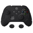 eXtremeRate PlayVital Guardian版Xbox Series X/Sコントローラーに対応用アンチスリップシリコーンカバースキン、ブラックの親指グリップキャップ付き、Xbox Coreワイヤレスコントローラ用ソフトラバーケースプロテクター【ブラック】