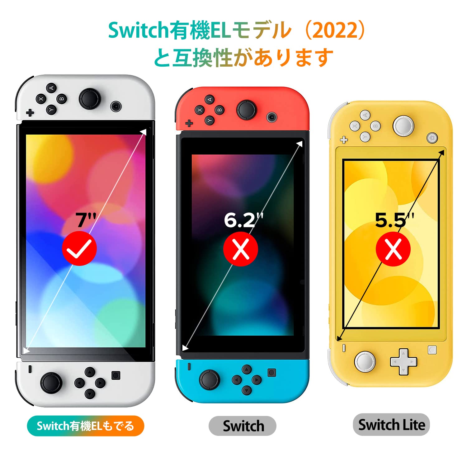 [4枚入り] [Switch 有機ELモデル対応][改良モデル] iVoler OLED 保護 ガラスフィルム スイッチ 保護フィルム[ガイド枠付き] 強靭9H 3Dラウンドエッジ加工 撥水撥油 指紋防止 飛散防止 貼付道具付 自己吸着 気泡防止 極薄
