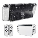DLseego Switch OLED 用 ケース ニンテンドースイッチ有機el カバー 有機elモデルケース 分離式カバー 超軽量 耐衝撃 傷つけ防止 全面保護 取り外し簡単 キラキラ