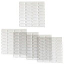 フィギュア固定用 両面テープ 5シート 160枚 20*10*1mm 透明 強力 粘着テープ 固定シール 転倒防止 剥がせる あと残らない 滑り止め フィギュア用 (矩形)