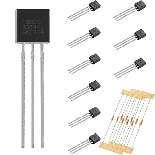 DAOKAI 10Pcs DS18B20 βٸд 3-5.5V 4.7K 񹳴郎դƤ Arduino ΤΥץ...