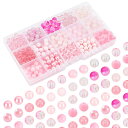 PH PandaHall 約450個 和風 ガラスビーズ 8mm さくら クラックビーズ 手芸 アクセサリーパーツ 光沢 ピンク 丸玉 ハンドメイド 手作り用品...