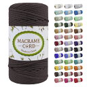 LEREATI マクラメロープ 5mm x 100m, 綿ロープ yarn マクラメ糸 コットンロープ 綿糸 太いロープ, マクラメ 紐 の場合 DIY, 壁掛...