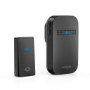 Umimile ワイヤレスチャイム 自動発電 玄関チャイム 電池不要 防水防塵 工事不要 38曲 4段階音量調節 100db 光でお知らせ メモリー機能 ドアベル 介護/飲食店/玄関 150M範囲 二階も聞こえる 来客対応(1T1,ブラック)
