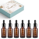 スポイトボトル 20ml 6本セット 茶色遮光瓶 ガラス スポイト瓶 目盛り付き アロマ保存容器 小分け 液体試薬ピペットボトル 為に エッセンシャルオイル、化...