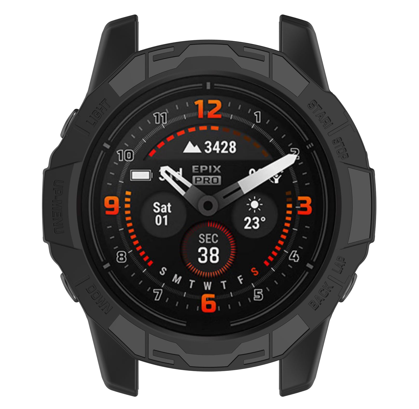 SHEAWA for Garminガーミン Fenix 7 Pro ケース カバー 保護ケース 互換品 Epix Pro 47mm TPUゴム 保護カバー 耐衝撃 アクセサリー (ブラック)