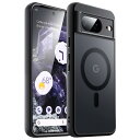 JEDirect Google Pixel 8 6.2 インチ 2023用 マグネットケース MagSafe対応 半透明マットバック 耐衝撃スマホカバー (黒曜...