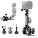 FitStill スーパークランプ 360°雲台 カメラマウント 1/4ネジ カメラホルダー Go Pro DJI INSTAなどアクションカメラ用 緩み防止 蟹バサミクランプ モニターサポート/液晶モニター/アクションカメラ/一眼レフ/自転車・バイク・Go Pro/DJI/INSTAに対応