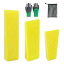 伐採用クサビ 3個セット(15.2cm+20.3cm+25.4cm)林業用 伐採 くさび 伐倒 オジレン 楔 薪割り用 チェーンソーアクセサリー 保護手袋 収納...