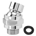 Bestgle シャワーアダプター シャワージョイント角度調整 360°自由回転 シャワーコネクター接続 G 1/2 シャワーヘッド 真ちゅうクロームボールジョ...