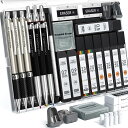 Four Candies 金属製図用シャープペンシルセット 0.5、0.7、0.9& 2.0mm シャープ芯付き(HB 2H 2B 4Bカラー)アート スケッチ...