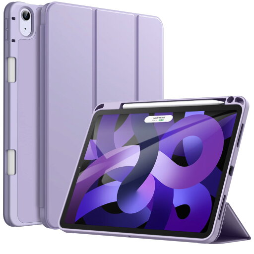 JEDirect iPad Air 11 インチ M3/M2 (2025/2024), iPad Air5/4 2022/2020 10.9インチ専用 保護ケース Pencilホルダー付き ソフトTPUバック スリム保護カバー オートウェイクアップ/スリープ機能付き (ライラック) JEDirect iPad Air 11 インチ M3/M2 (2025/2024), iPad Air5/4 2022/2020 10.9インチ専用 保護ケース Pencilホルダー付き ソフトTPUバック スリム保護カバー オートウェイクアップ/スリープ機能付き (ライラック)