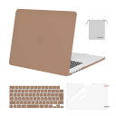 MOSISO 対応機種 MacBook Air 15インチ ケース M4 M3 M2 A3241 A3114 A2941 2023-2025、超耐磨 超薄型 最軽量 (プラスチック)シェルカバー & (日本語 JIS配列)キーボードカバー & 液晶保護フィルム & 収納ポッチ(キャラメル ブラウン)