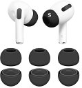 A-Pcas イヤーチップ AirPods Pro用イヤーピース シリコン製 付けたまま充電可能 エアーポッズ プロ用 Pro第2世代・Pro第1世代に対応 イヤホンカバー Sサイズ 3ペア ブラック APB3S