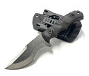 Irai Utaki ナイフ アウトドア シースナイフ【鉄狼・テツロウ】フルタング構造 刃長9cm ステンレス鋼 G10 薪割り 調理 狩猟 カイデックスシース付 BLACK