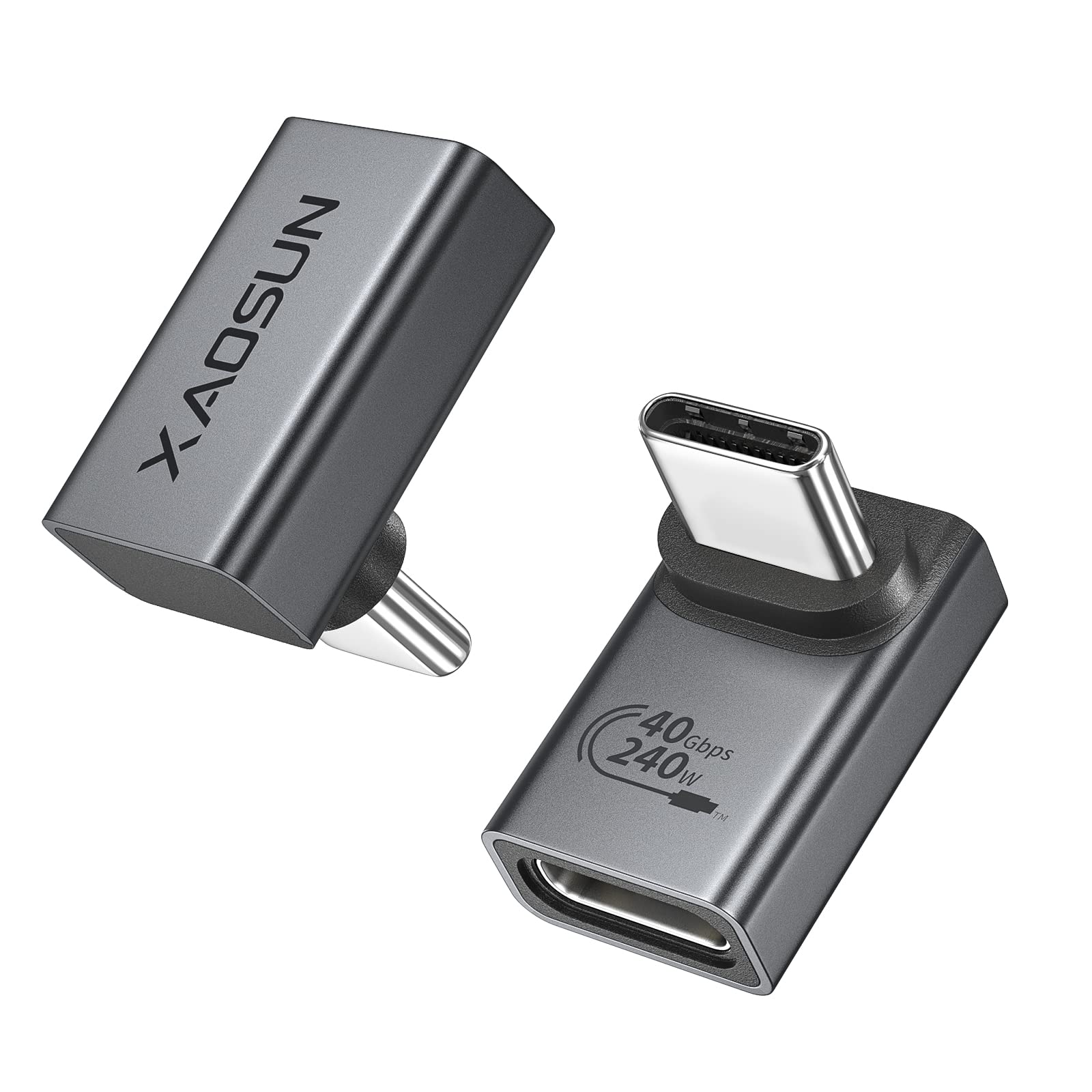 XAOSUN USB C 岼 L Ѵץ 2ĥå 240W  ᥹ USB4 Type C 40Gbps Thunde...