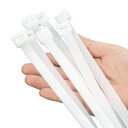 XINGO 40個 幅13mm 長さ550mm 結束バンド引張強度 114kg 超強力プラスチックワイヤータイラップ ロング 大きなケーブルタイ エクストラロングタイラップ 屋内外 UV耐性 (13*550mm, 白)
