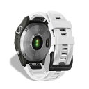 HeeNia QuickFit 22mm バンド Garmin Fenix 8 47mm/Fenix 8 Sapphire AMOLED 47mm/Fenix 8 Sapphire Dual Power 47mm/Fenix E 47mm/Fenix 7 Pro Solar 対応 ストラップ シリコン ベルト 用 Fenix 7 Pro/7/6/5/6 Pro交換バンド (白)(2)
