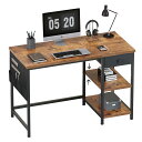 YeTom デスク パソコンデスク 机 pcデスク ?子 幅120cm computer desk ワークデスク 左右入替可 引き出し付き 勉強机 学習机 b?n h?c 作業机 収納付きデスク ビンテージ