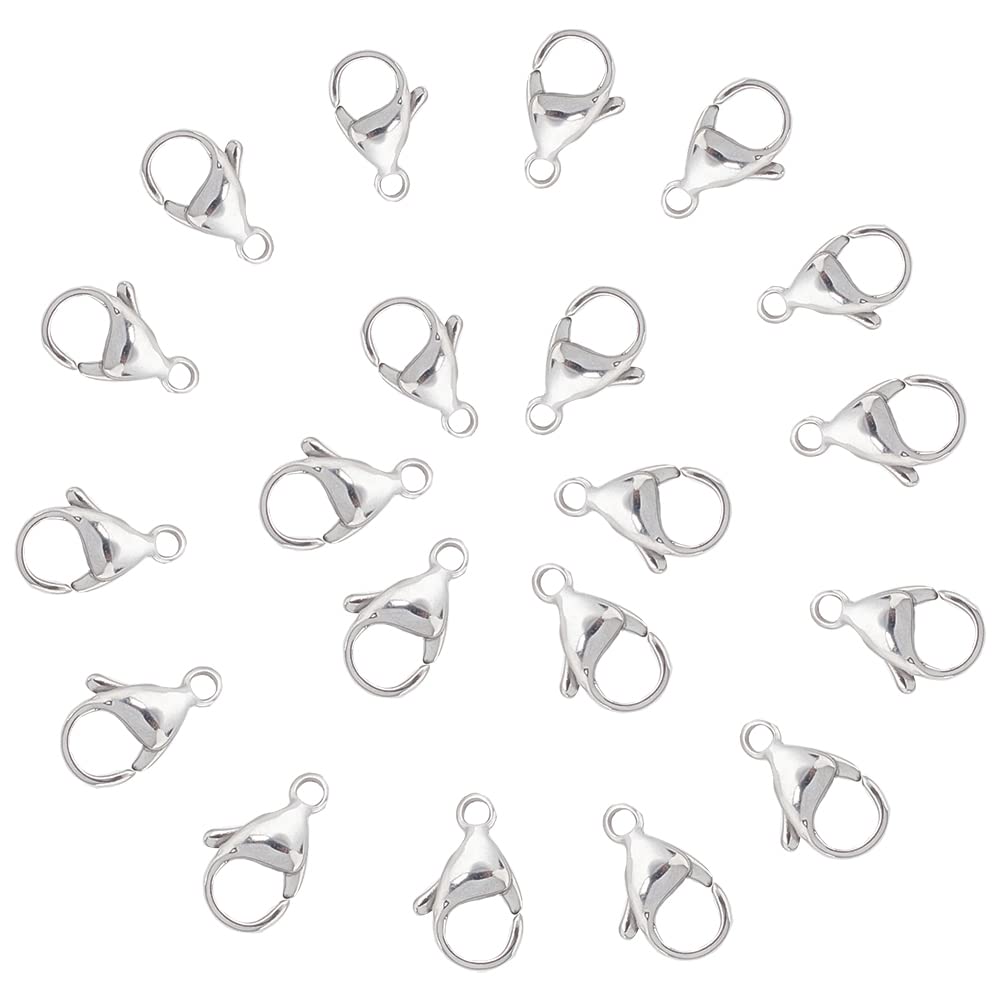 PH PandaHall 20 304 ƥ쥹 ˥ 15x9x4mm ° ֥ 饹 α ɥѡ ³...