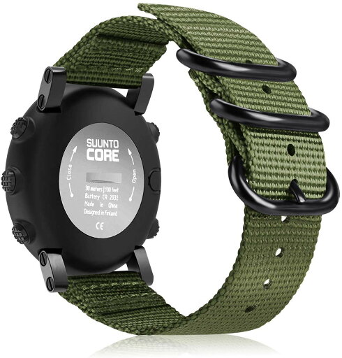 for Suunto Core バンド ベルト スポーツバンド 交換用ストラップ ウォッチベルト ソフト ナイロン製 調節可能 通気 おしゃれ(アーミーグリーン) for Suunto Core バンド ベルト スポーツバンド 交換用ストラップ ウォッチベルト ソフト ナイロン製 調節可能 通気 おしゃれ(アーミーグリーン)