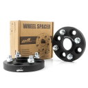 GAsupply 鍛造ワイドトレッドスペーサー PCD100 4H 内径56.1 M12XP1.5 厚さ20mm ワイトレハブリング一体 マットブラック【2枚セ...