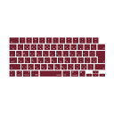 MOSISO ノートパソコン キーボードカバー 対応機種 MacBook Air 13.6/15(M3 M2チップ)A3113 A2681 A3114 A2941/ Pro 14/16(M4 M3 M2 M1チップ) 2025-2021発売、保護 防塵 耐水 シリコンスキン 日本語 JIS配列(マルサラ レッド)