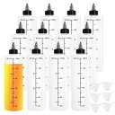 12個セット120ml プラスチックボトルド ロッパーボトル 半透明 目盛り付き プラモデル 塗料 小分けボトル スポイトボトル 塗料液体容器 希釈/実験/手芸...