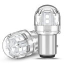 12V-24V車用 S25 ダブル球 LED レッド 爆光 テールランプ/ブレーキランプ 15連3030SMD BAY15D P21/5W LEDバルブ LEDランプ 汎用 高輝度 車検対応 国産車対応 (2個入り)