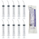 シリンジ 12ml 10本セット ペット シリンジ 介護補助 流動食 給水器 犬猫用 注射器 カーブ ノズル 注入器 鼻 口腔 洗浄器 投薬 哺乳器 実験用 個...