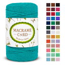 LEREATI マクラメロープ 3mm x 200m, タコ糸マクラメ糸 綿ロープ 縄 マクラメ 糸 yarn, マクラメ 紐 綿糸, 太毛糸 DIY, 手編みロープ, 壁掛 け, 鉢植え装飾, 編み物 工芸品 (ピーコックブルー)