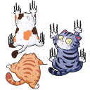 Paresthesia 車用デカール 3枚入り フレーム反射ステッカー 防水ステッカー 猫のステッカー 傷あとカバー かわいい クリエイティブ装飾 車用デコレーション
