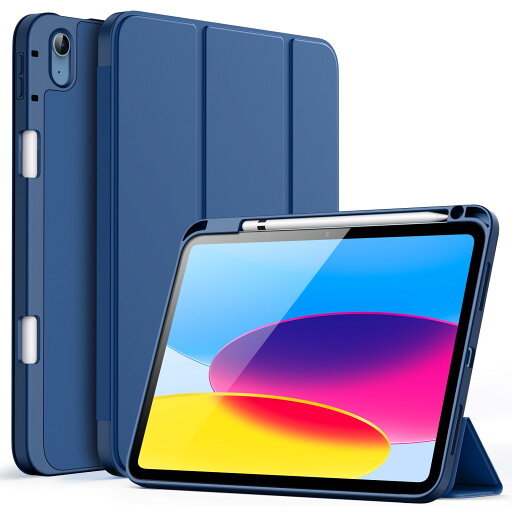 JEDirect iPad(A16)ケース 第11/10世代(2025/2022モデル)用Pencilホルダー付き 対応 ソフトTPUバック スリム保護カバー オートウェイクアップ/スリープ機能付き (紺) JEDirect iPad(A16)ケース 第11/10世代(2025/2022モデル)用Pencilホルダー付き 対応 ソフトTPUバック スリム保護カバー オートウェイクアップ/スリープ機能付き (紺)