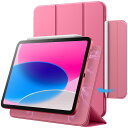 JEDirect iPad(A16)ケース 第11/10世代(2025/2022モデル)用マグネットケース 磁気吸着 スリムスマート薄型保護カバー 自動ウェイクアップ/スリープ (ピンク)(2)