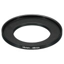 PATIKIL 34mm-49mm メタルステップアップリング カメラレンズフィルターアダプターリング アルミフィルターアダプターリング カメラレンズフード用 ブラック