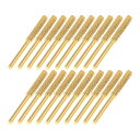 Hicello 研削用ドリルビット ダイヤモンド砥石 円筒形【3mm軸】チェーンソー研削ヘッド回転ヤスリ 削り工具キット 4.0mm*20個 金色