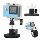 UTEBIT マグネット 雲台 66mm カメラ磁気スタンド 自由雲台 360度回転可能 強力マグネット カメラ 固定 マグネット 1/4ネジ付き Gopro用...