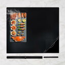 KR KITCHENRAKU ihマット ihクッキングヒーターマット 滑り止め ストーブ傷防止保護 焼け焦げ防止 電磁調理器用 シリコンマット 断熱パッド 水洗い可 汚れ防止 (黒, 61*53cm)