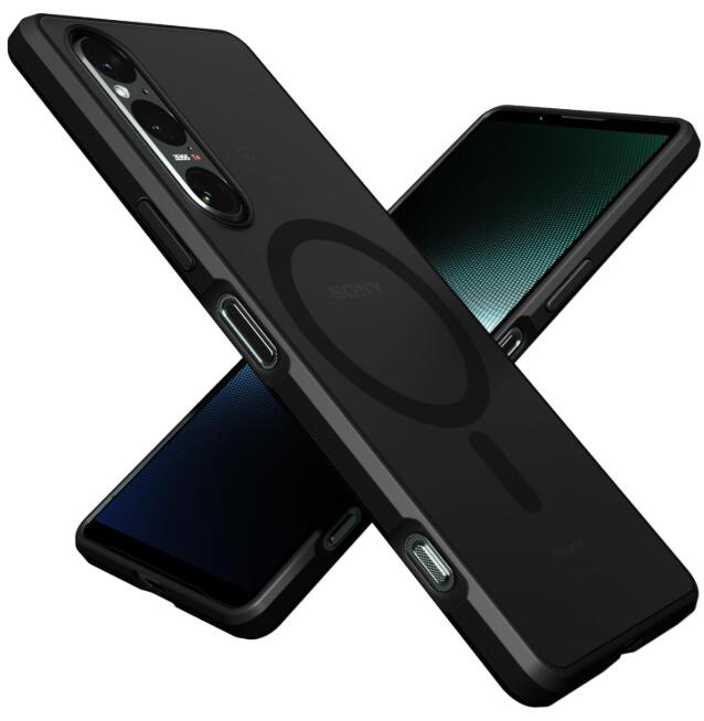 [WOEXET] Xperia 1 V ケース 磁気充電 MagSafe対応 耐衝撃 半透明 指紋防止 SOG10 SO-51D エクスペリア1v ハイブリッドケース ブラック