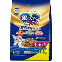 銀のスプーン ドライ 贅沢素材バラエティ 毛玉ケア まぐろ・かつお・白身魚味 1.1kg ユニチャーム 4520699648988