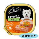 シーザー まろやかラム野菜入り ふわふわローフタイプ 100g 6個セット 4902397789796-6 ドッグフード 成犬
