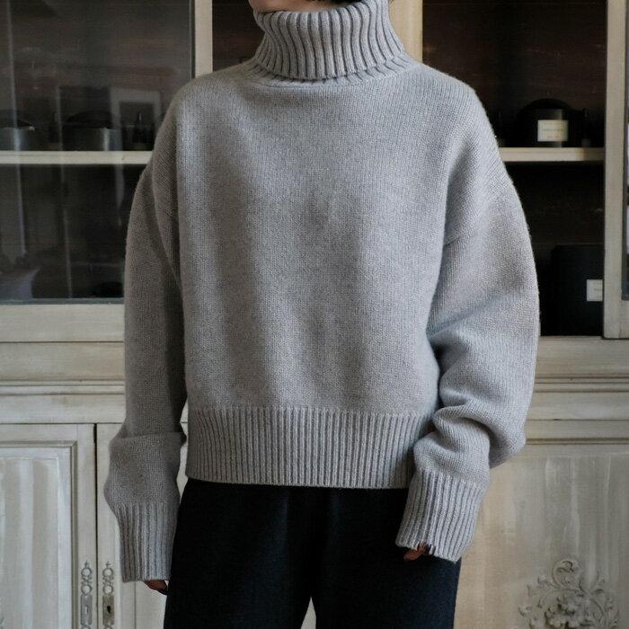 extreme cashmere 25AW crop xtra cashmere turtle knit