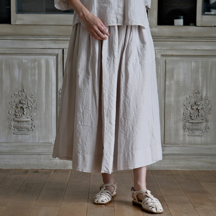 KristenseN DU NORD 26SS LIGHT CRINKLED COTTON LINEN Skirt