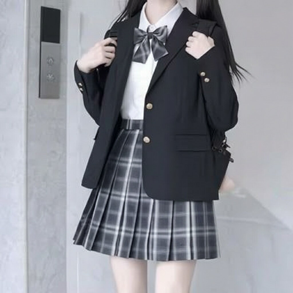 オリジナル 校 jk dk 規 校供 院風 女 スーツ ジャケット 春秋 秋冬 勤 スタイル 長袖 黒 紺 S M L XL ポリエステル 95% 以上 質 おしゃれ