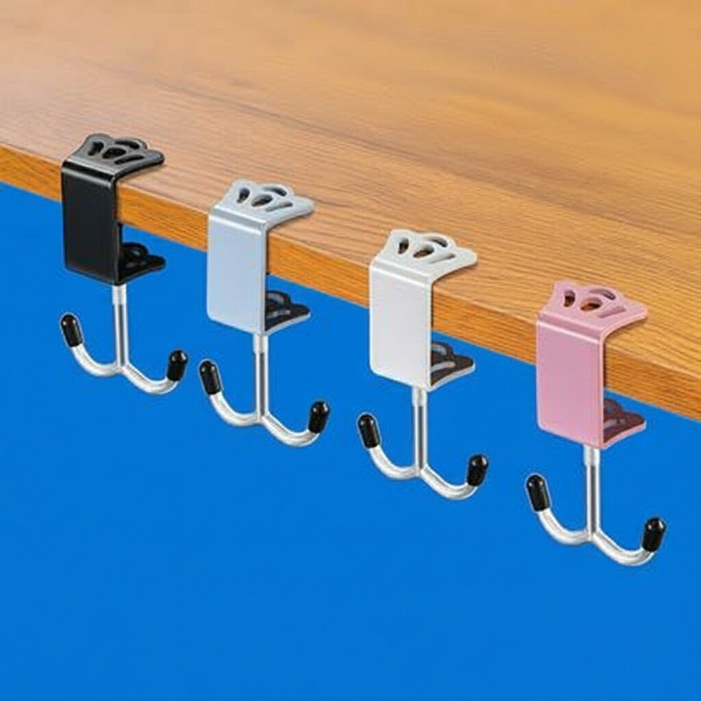 デスクトップ フック シングルフック ダブルフック ブラック ホワイト ピンク ブルー クラウン 炭素鋼..