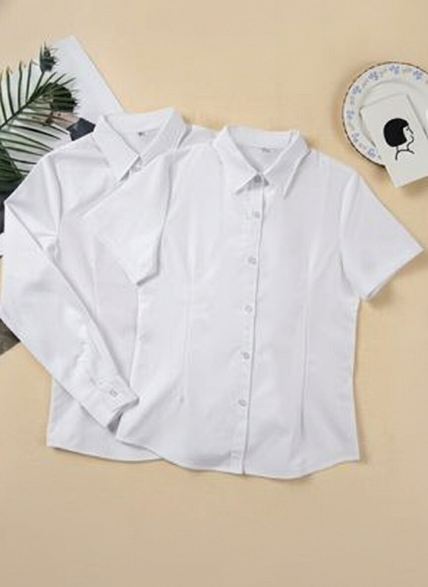 シャツ 袖 シャツ ポリエステル スリムフィット 大人 XS S M L XL 2XL 3XL 4XL 5XL