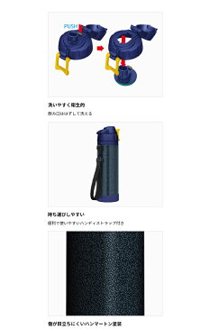 【キャッシュレス5%還元】サ−モス 水筒 1リットル 1L 大容量 ハードワークボトル 高い保冷効力 軍手をしたまま開けやすい 真空断熱ハードワークボトル 携帯ボトル ハンマートンネイビー ハンマートンブラック